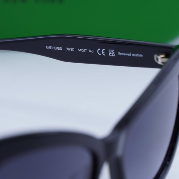Kate Spade AMELIE/G/S 0807 9O Cat Eye Sunglasses - Black/Dark Grey Gradient